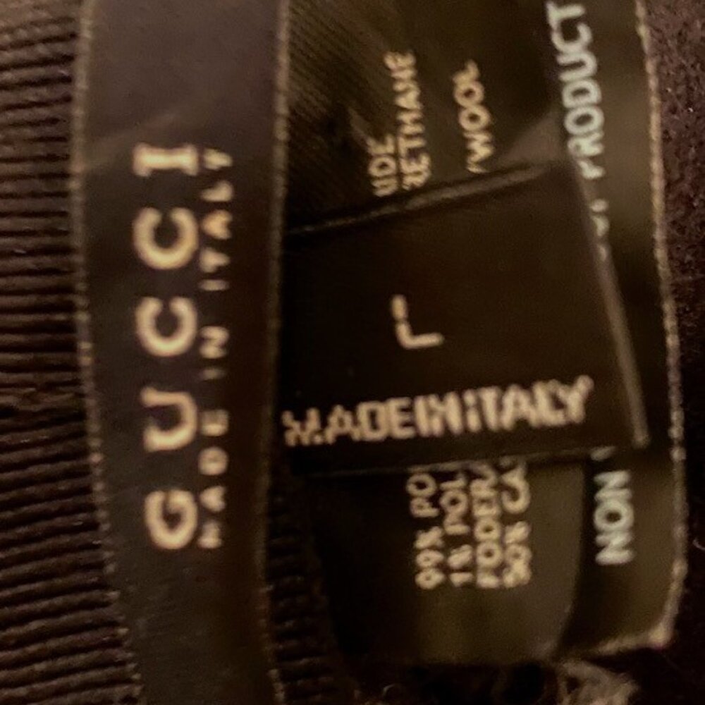 Gucci Black Nylon Bucket Rain Hat Web Stripe Logo - Picture 5 of 5